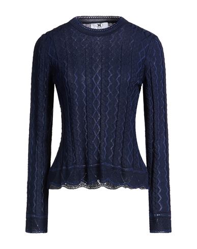 Woman Sweater Navy Size L Cotton, Viscose