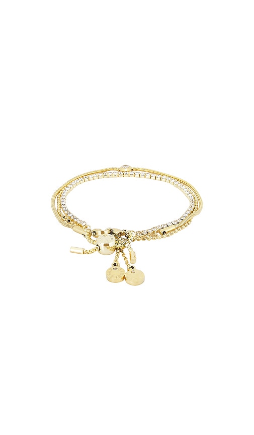 BaubleBar Catherine Water Resistant Bracelet Set in Metallic Gold