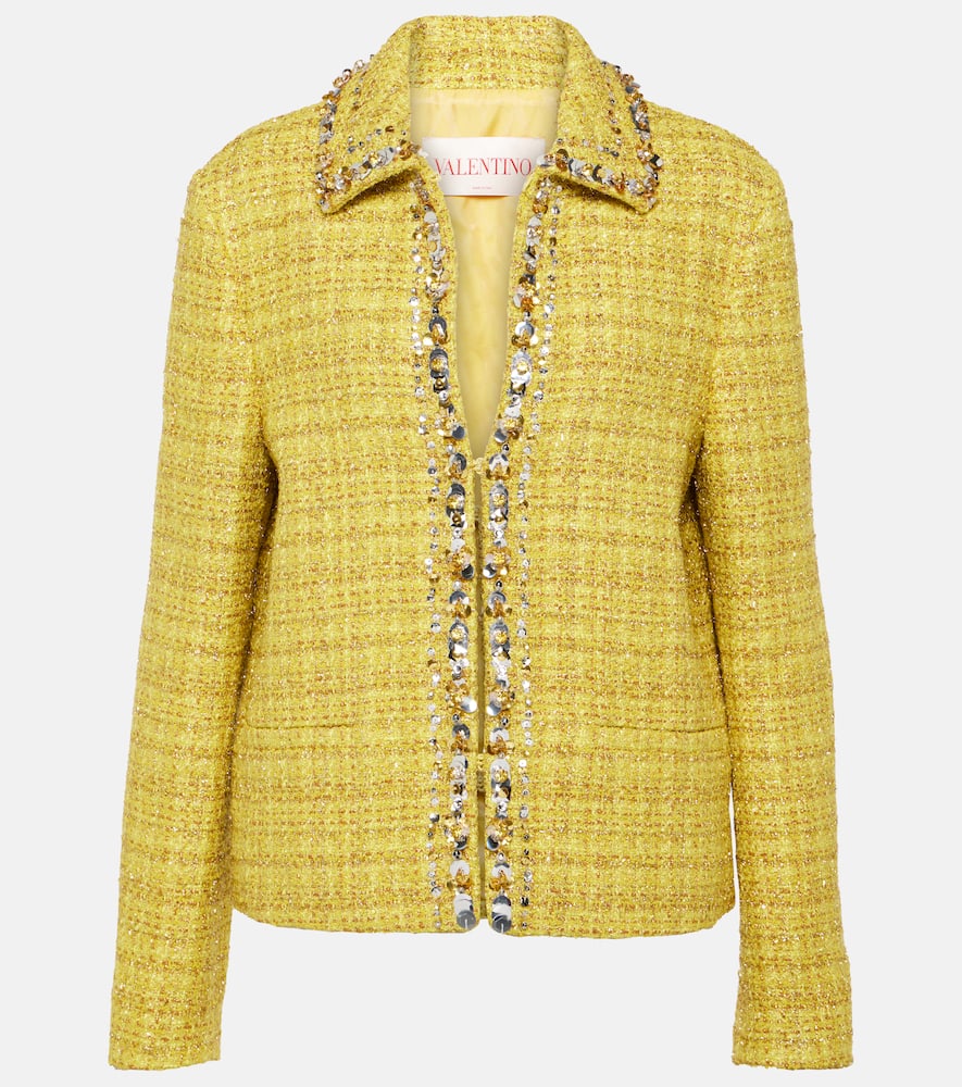 Embellished tweed jacket