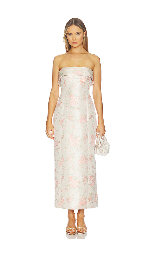 Stone Cold Fox x REVOLVE Cathy Midi Dress in Ivory. L. Also in M, S, XL