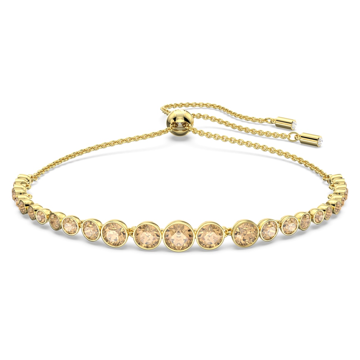 Imber Emily bracelet, Mixed round cuts, Gold tone, Gold-tone plated