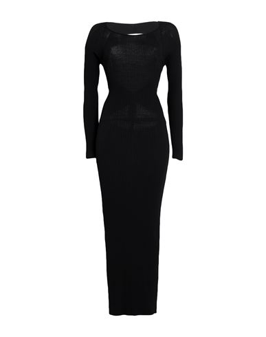 Woman Maxi dress Black Size M EcoVero viscose, Polyester