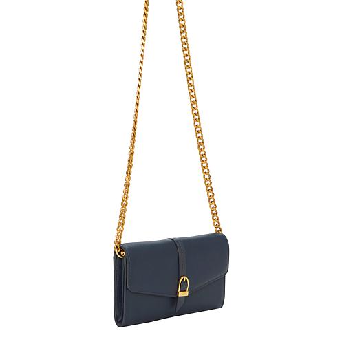 Haley Leather Flap Wallet with Optional Chain