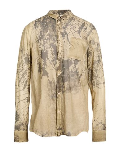 Man Shirt Khaki Size 44 Cotton