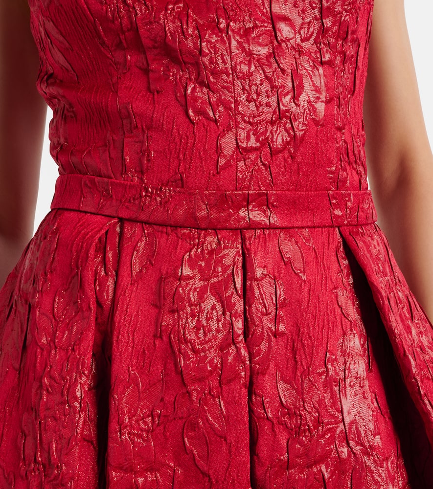 Asher floral jacquard midi dress