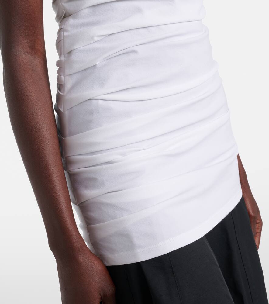 Lena strapless cotton-blend top