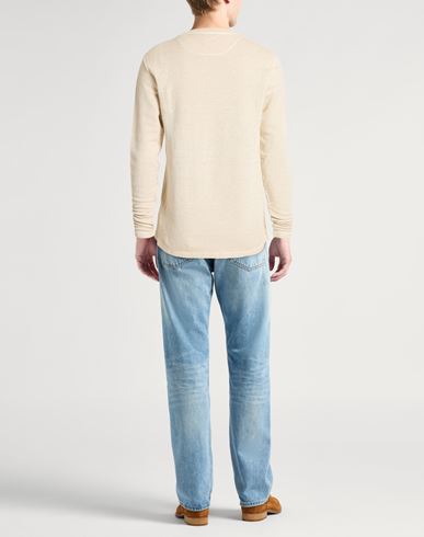 Man Sweater Beige Size S Linen, Cotton, Elastane