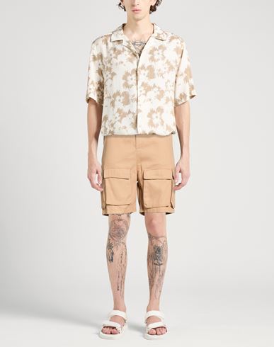 Man Shorts & Bermuda Shorts Camel Size L Cotton