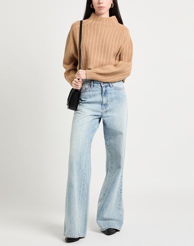 Max Mara Woman Turtleneck Camel Size L Wool, Cashmere