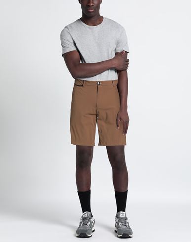 Man Shorts & Bermuda Shorts Brown Size 36 Polyamide, Elastane