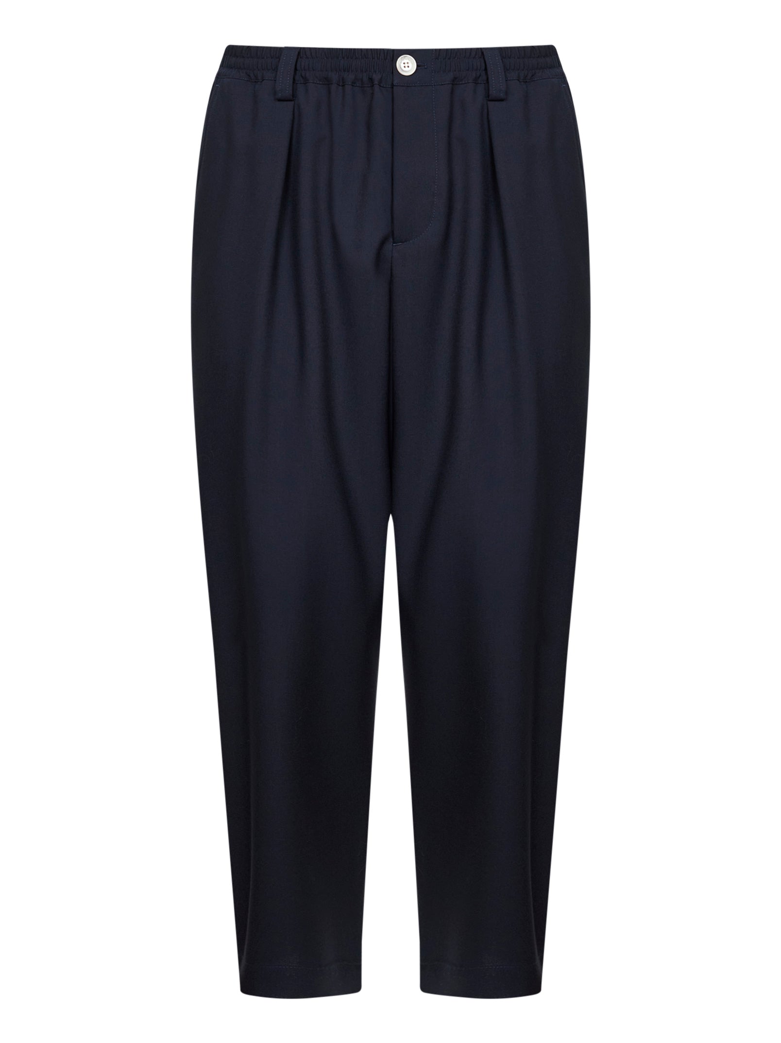 Virgin Wool Trousers — Blue