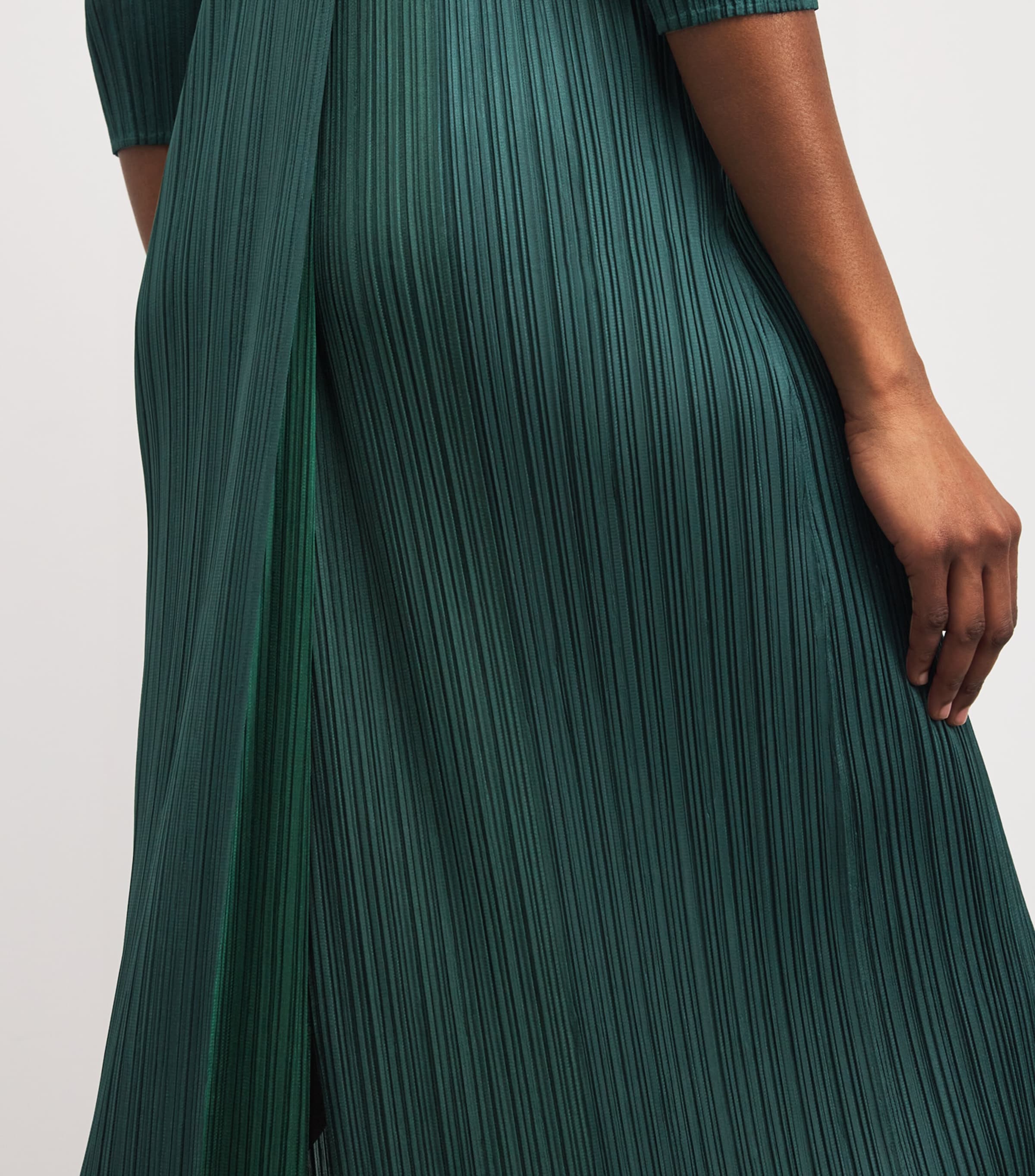 Pleats Please Issey Miyake Merry Bicolor Midi Dress