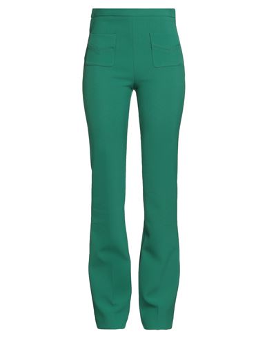 Woman Pants Green Size 8 Polyester, Viscose, Cotton, Elastane
