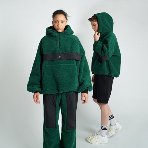 AU12JO07 Shearling Anorak_Green