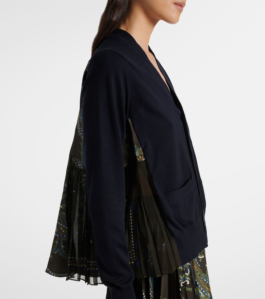 Paneled cardigan