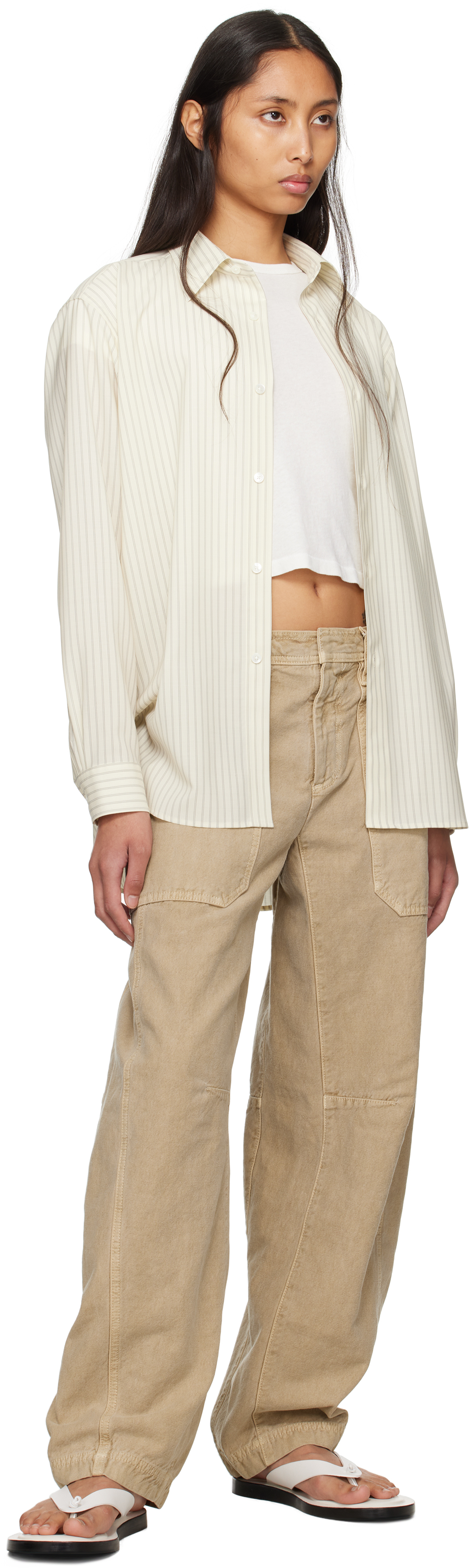 SLVRLAKE Beige Rookie Cargo Pants