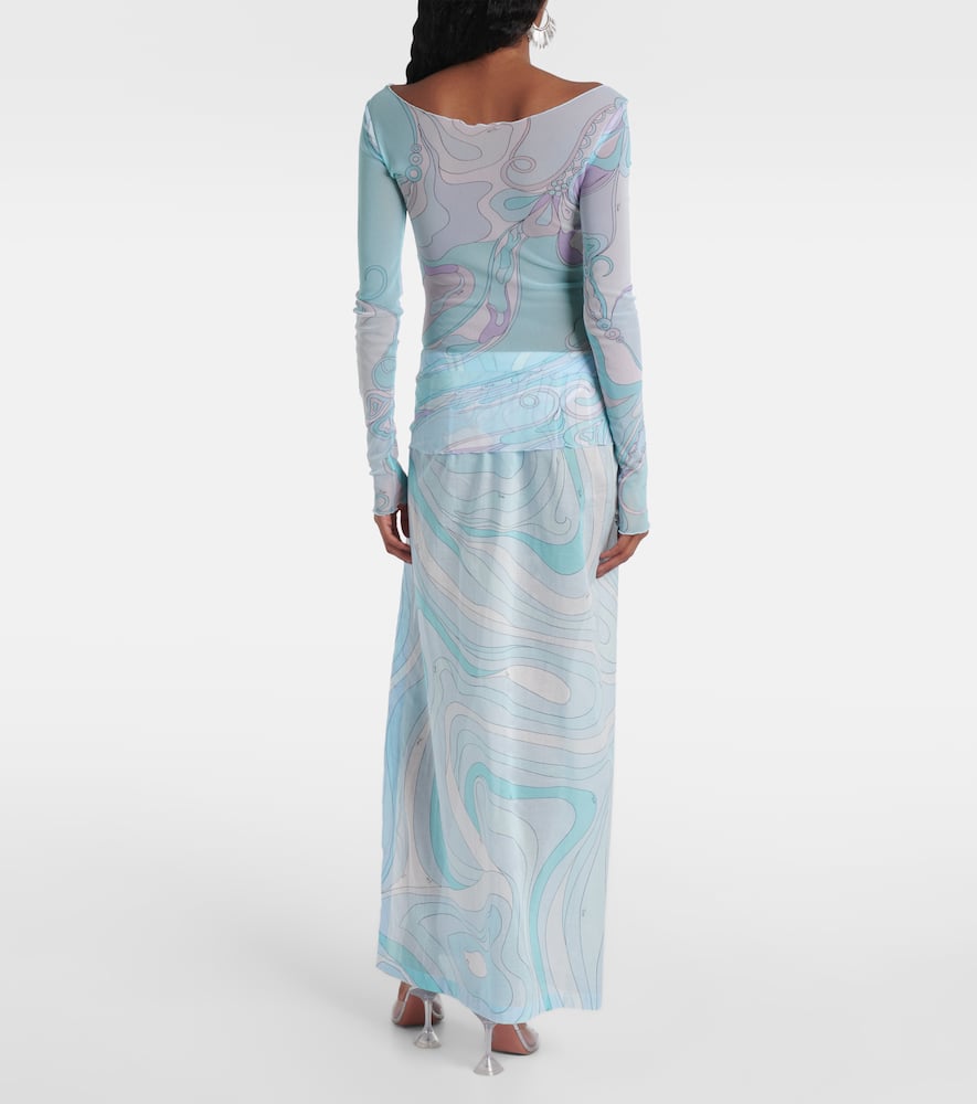 Pucci Orchidee mesh top