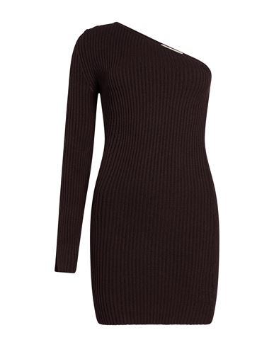 Woman Mini dress Dark brown Size ONESIZE Viscose, Polyester, Nylon