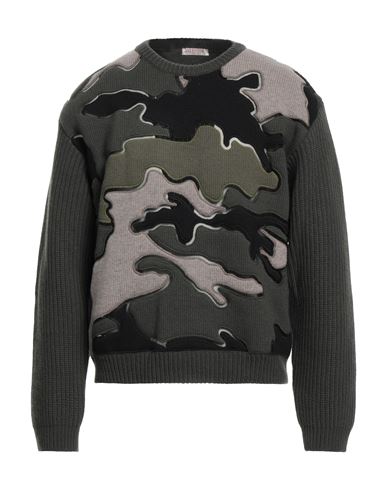 Man Sweater Military green Size L Virgin Wool, Acrylic, Wool