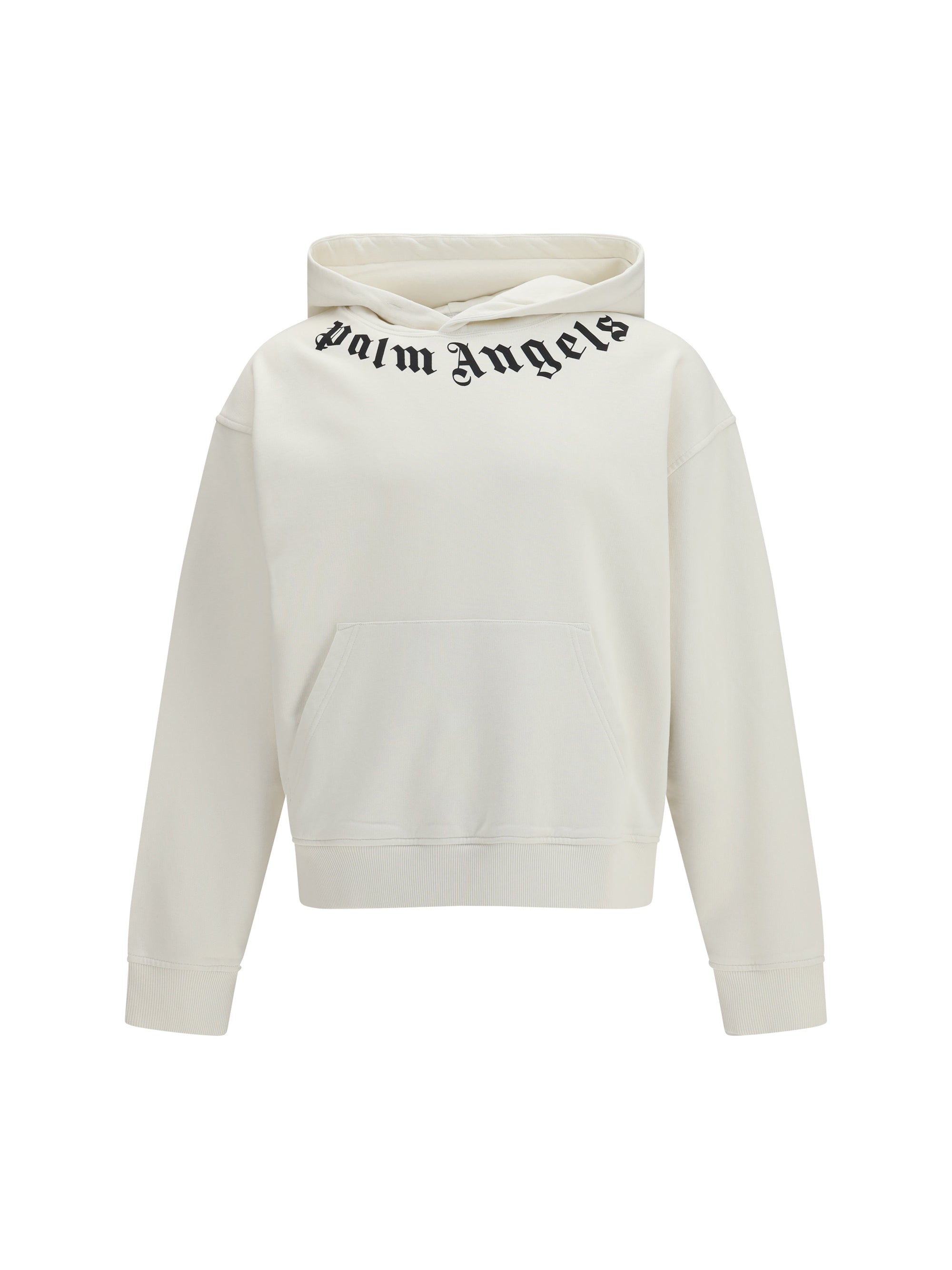 Neck Logo Hoodie — White