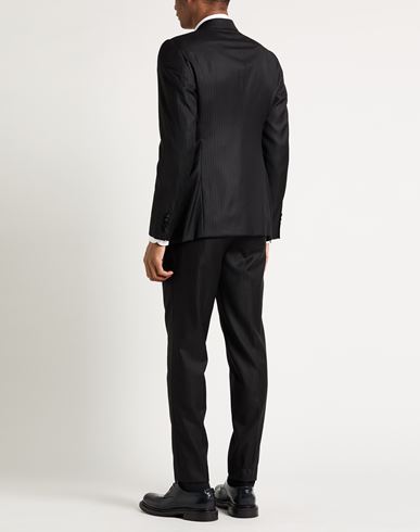 Man Suit Black Size 36 Virgin Wool, Silk