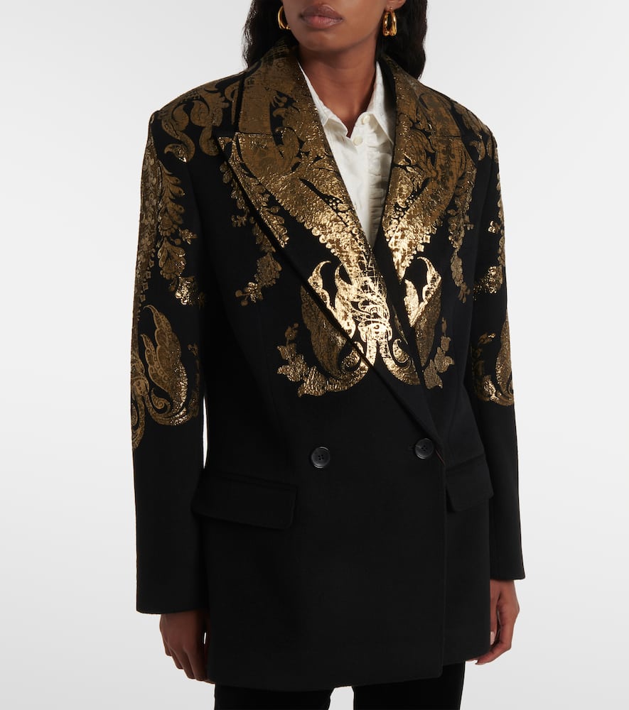 Paisley wool and cashmere blazer