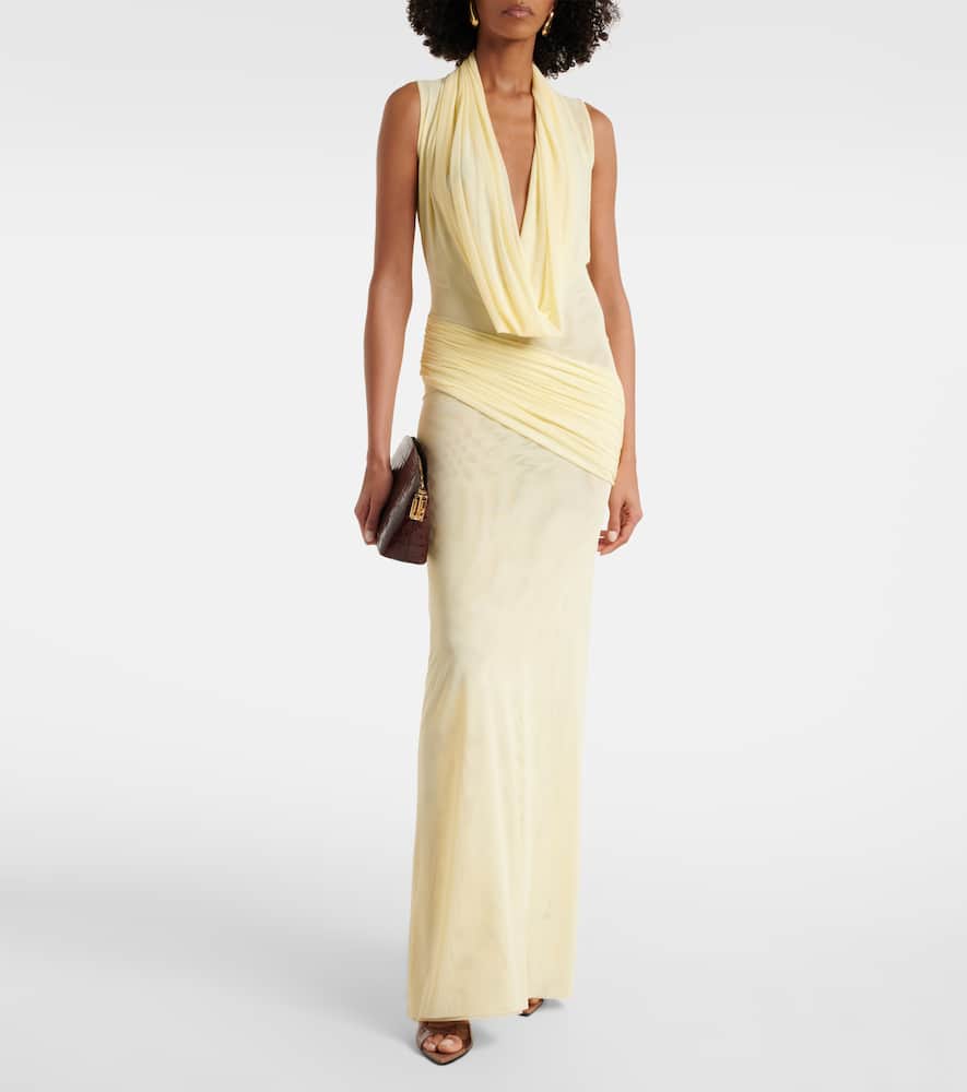 Semi-sheer gown