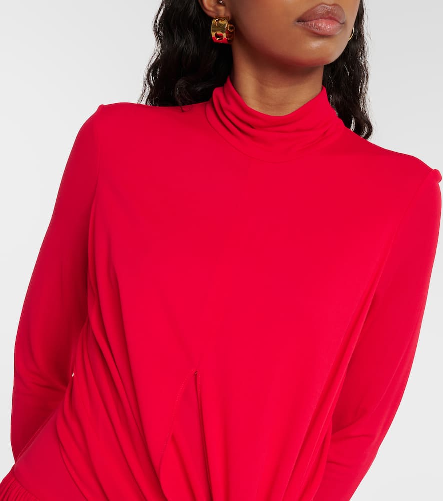 Meret draped crêpe jersey midi dress