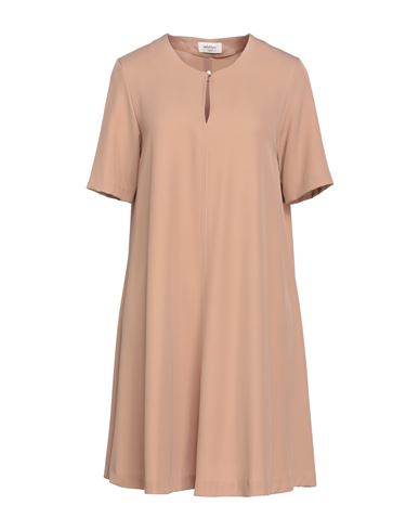Woman Mini dress Beige Size 8 Polyester, Elastane