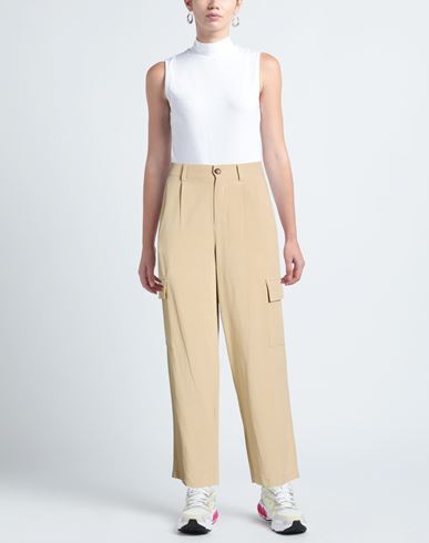 Woman Pants Beige Size 4 Viscose, Linen