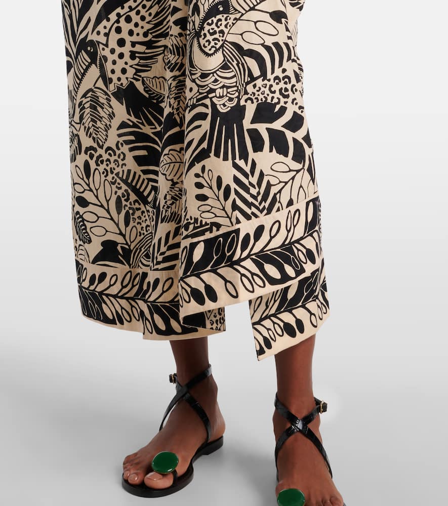 Collina printed cotton midi dress