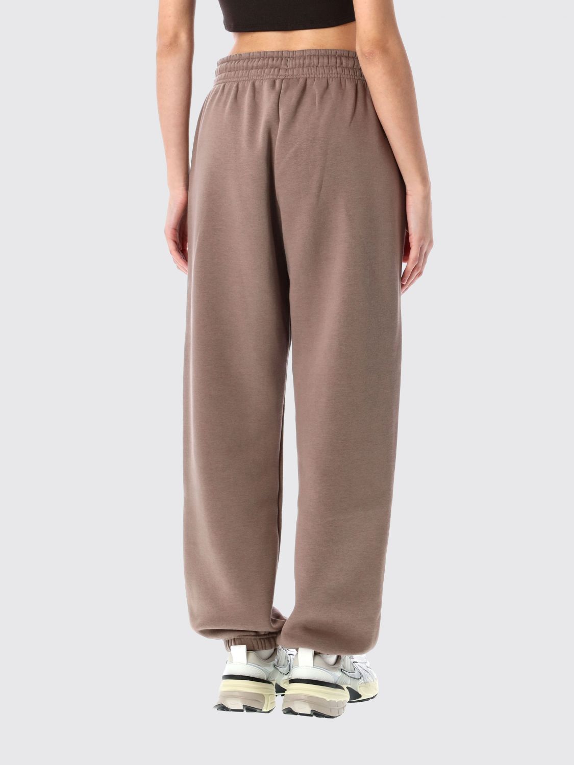 Swoosh-embroidered track pants - White