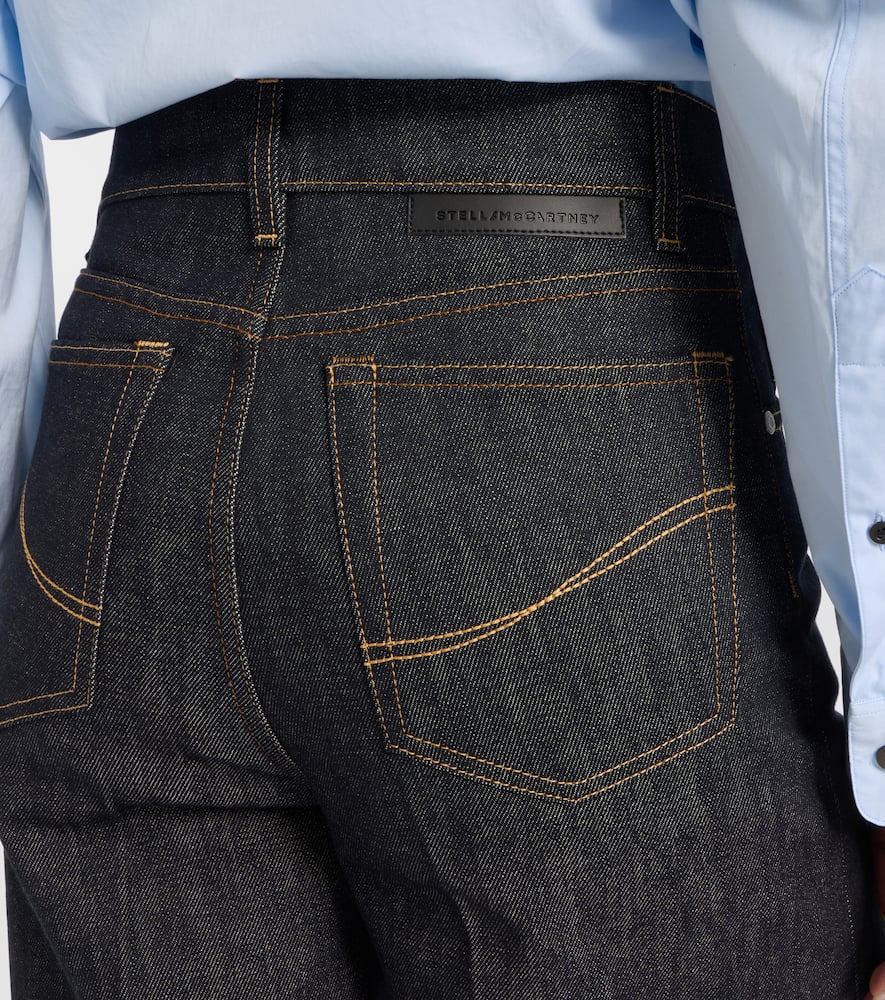 Mid-rise wide-leg jeans