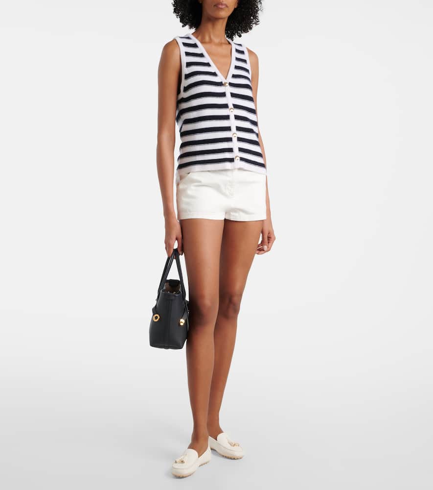 Striped cashmere sweater vest
