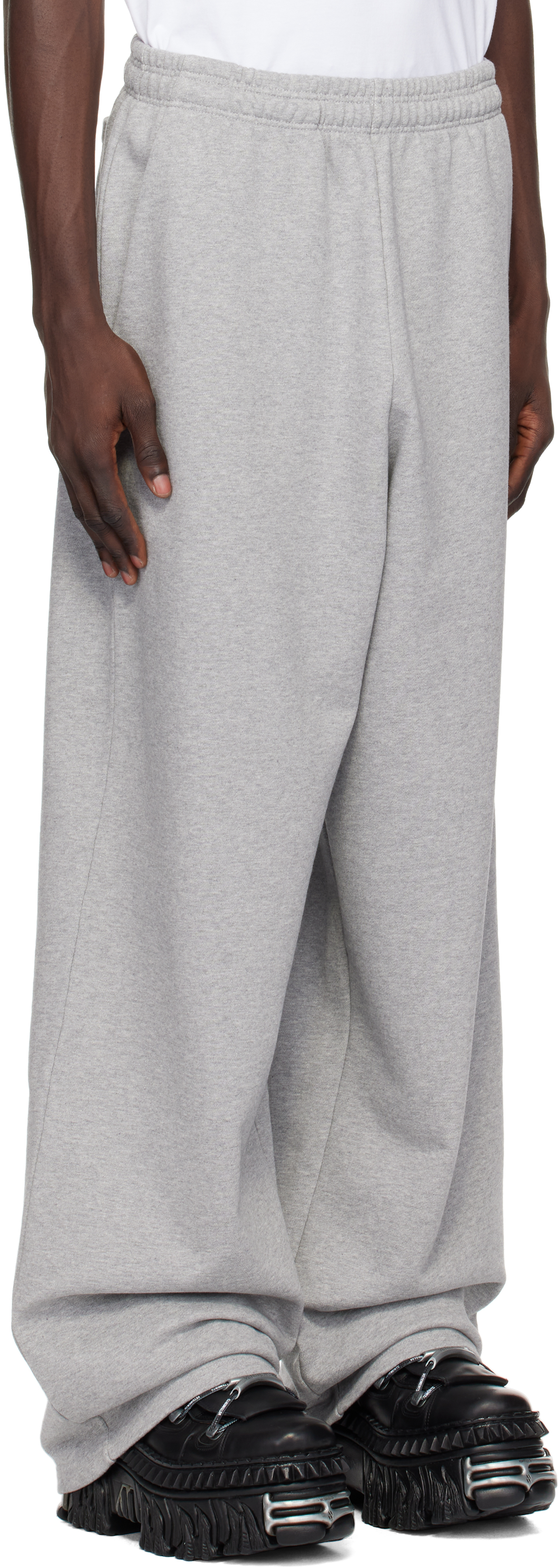 VETEMENTS Gray Embroidered Logo Sweatpants