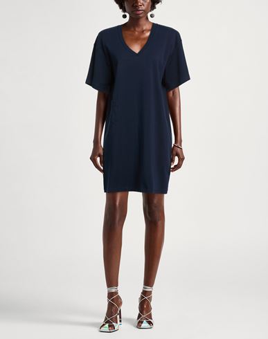 Woman Mini dress Midnight blue Size 10 Cotton