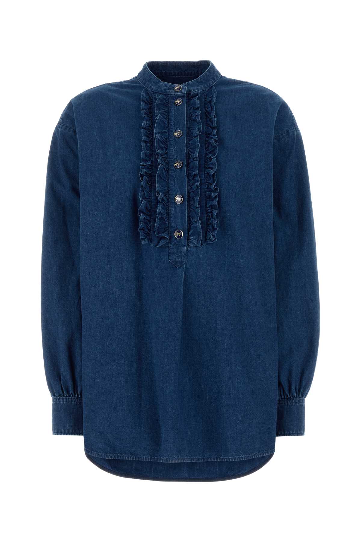 Denim Blouse — Blue