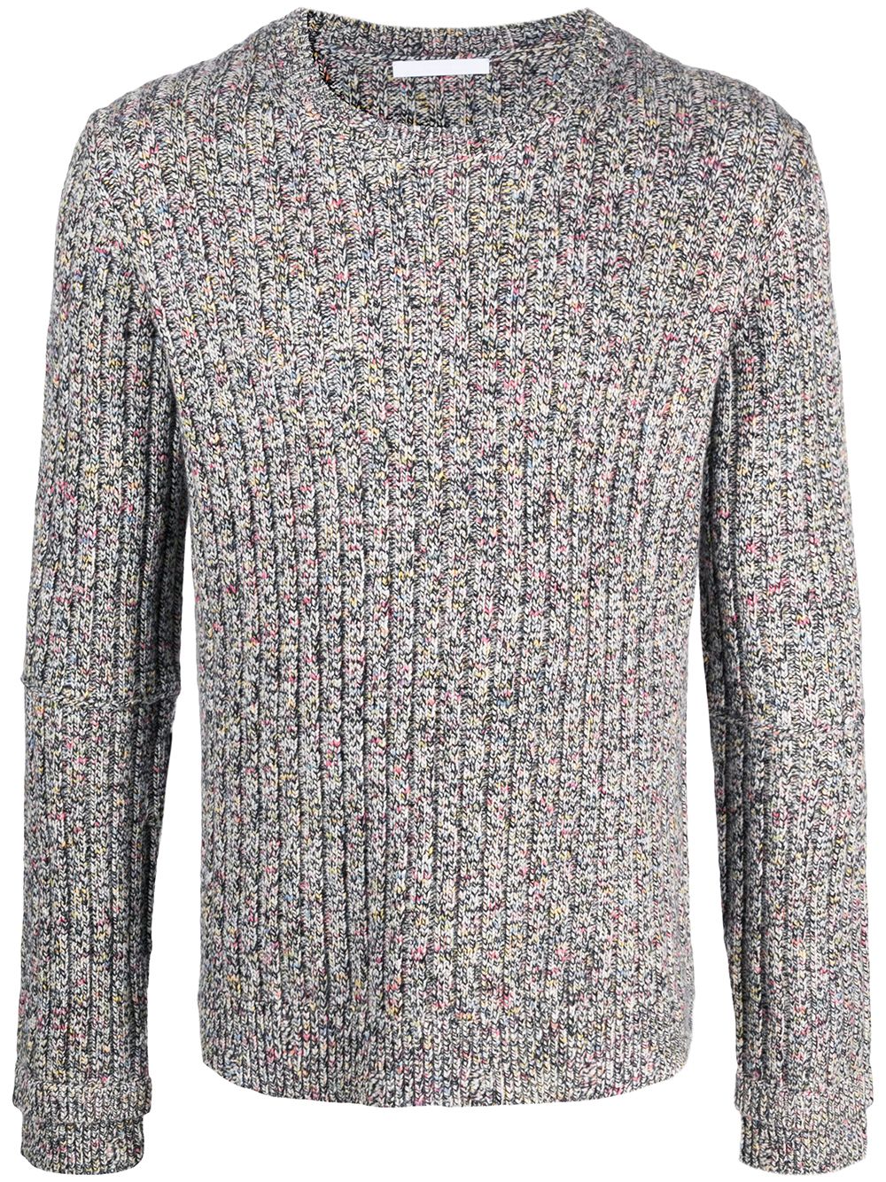 Ribbed speckle knit jumper - Black