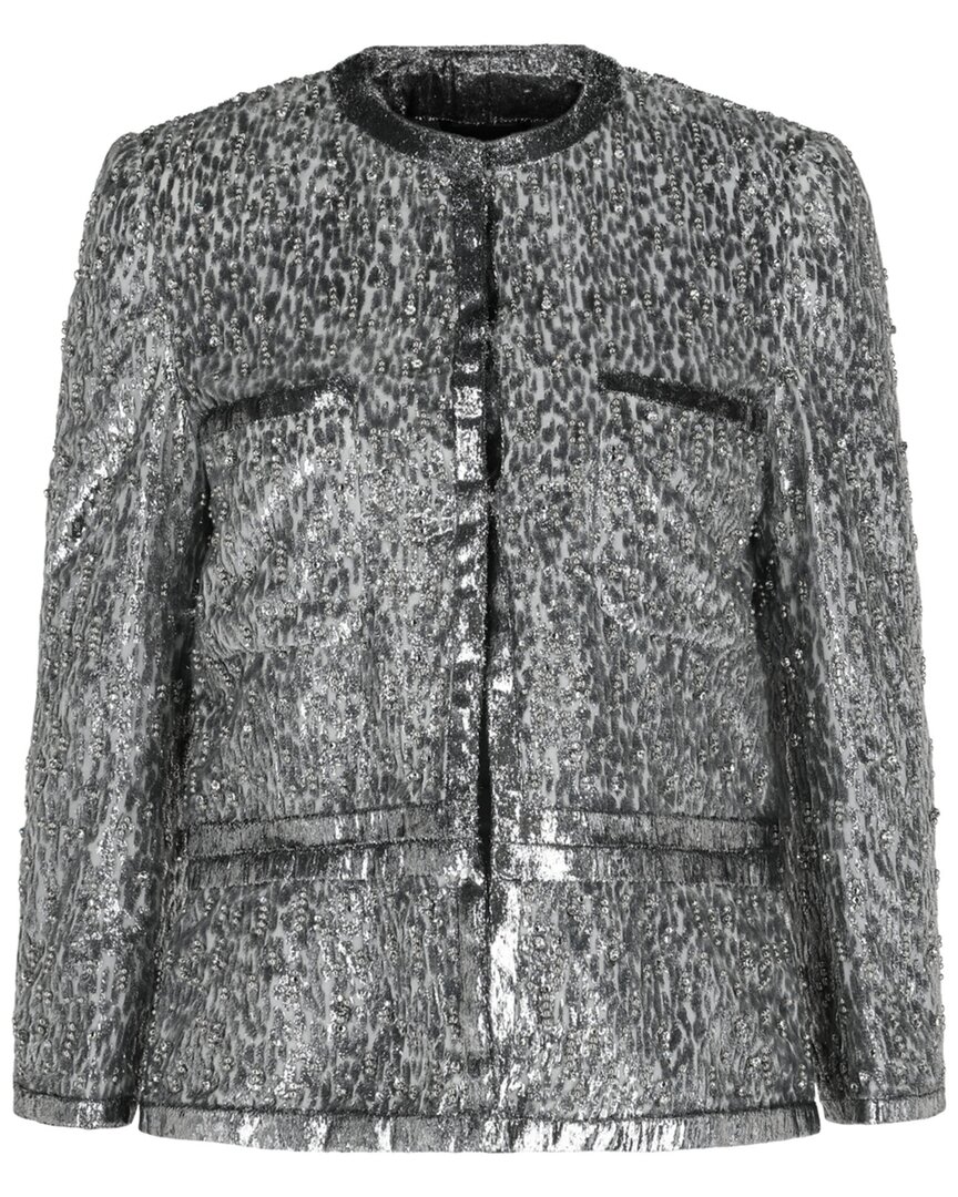 Animal Print Single-Breasted Jacket