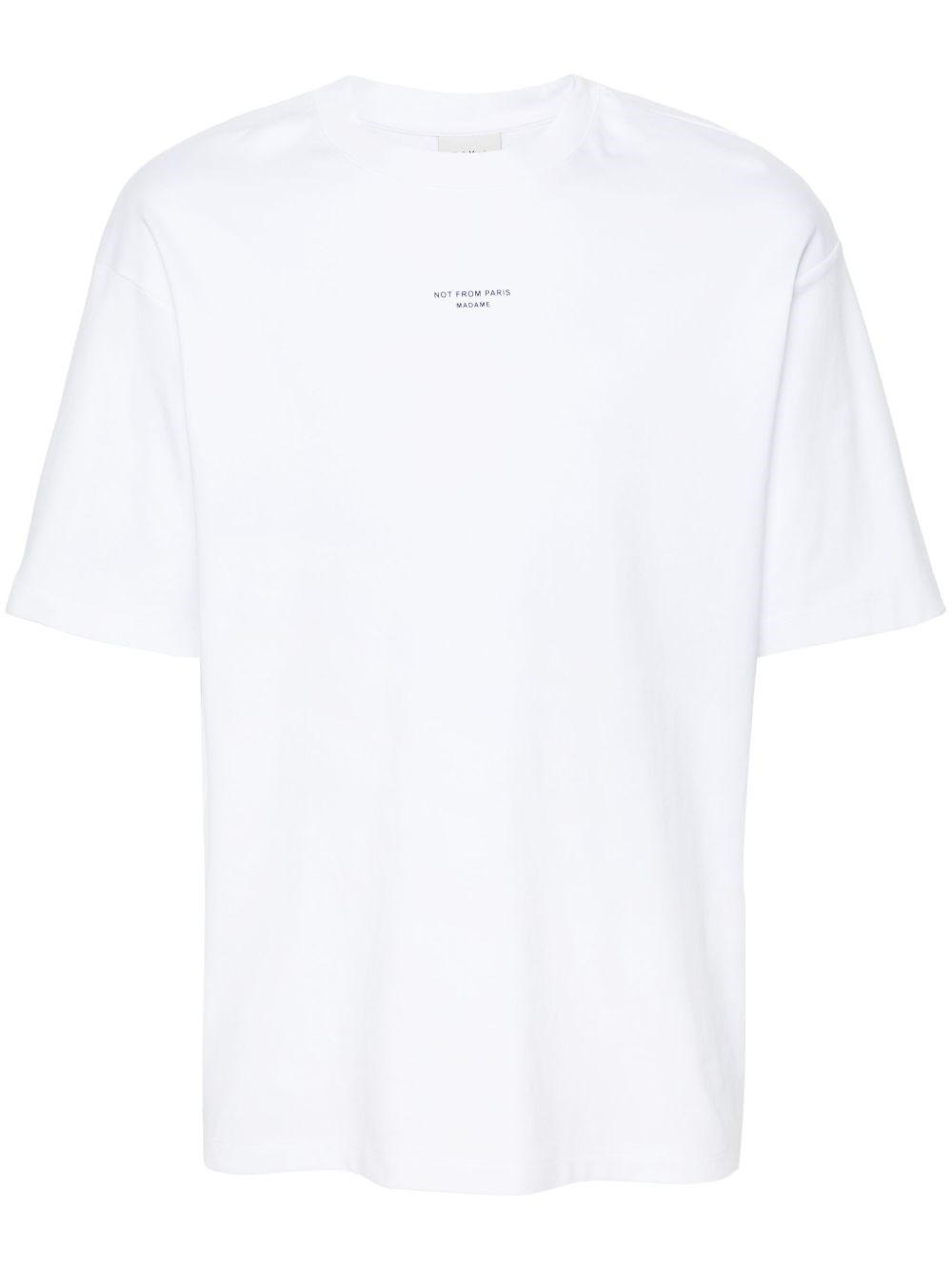 Slogan Classique White Classic T-shirt With Logo Print In Cotton Blend Man
