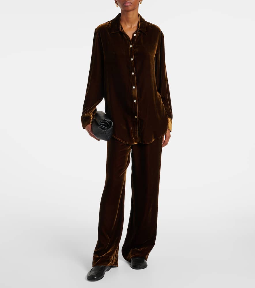 London velvet pajama pants