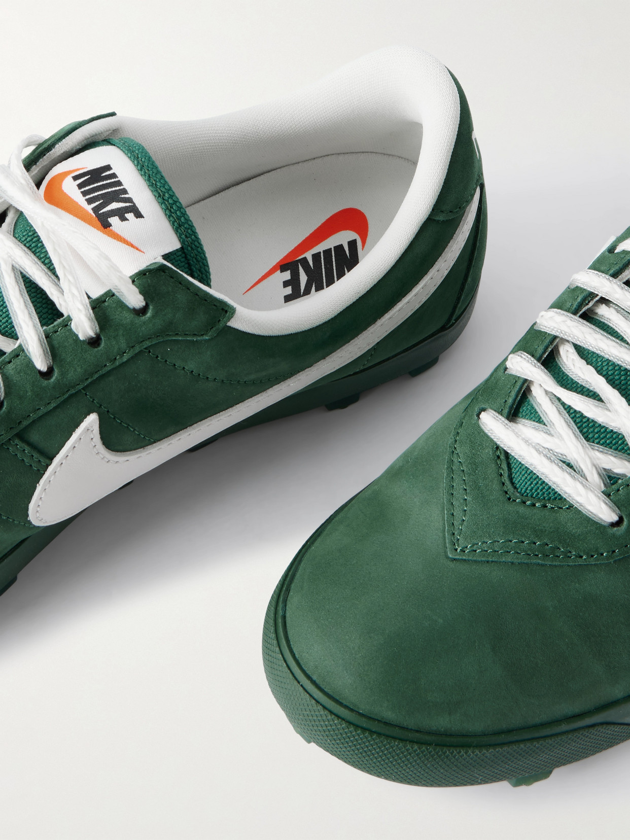 Astrograbber Leather-trimmed Nubuck Sneakers - Green