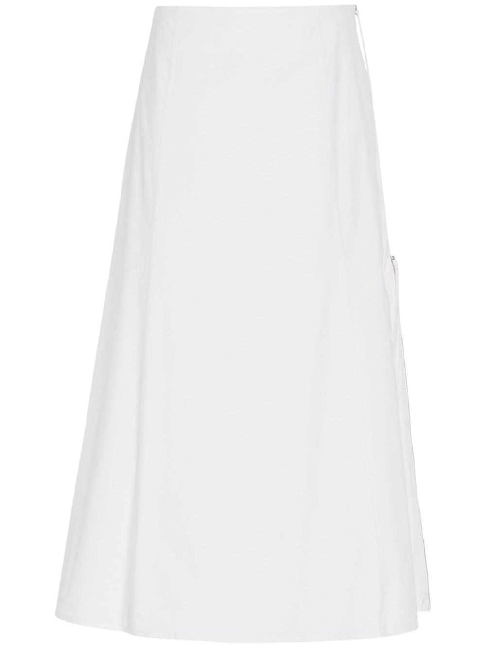 A-line high-waisted skirt - White