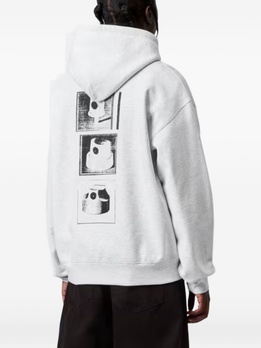 White Logo Hoodie