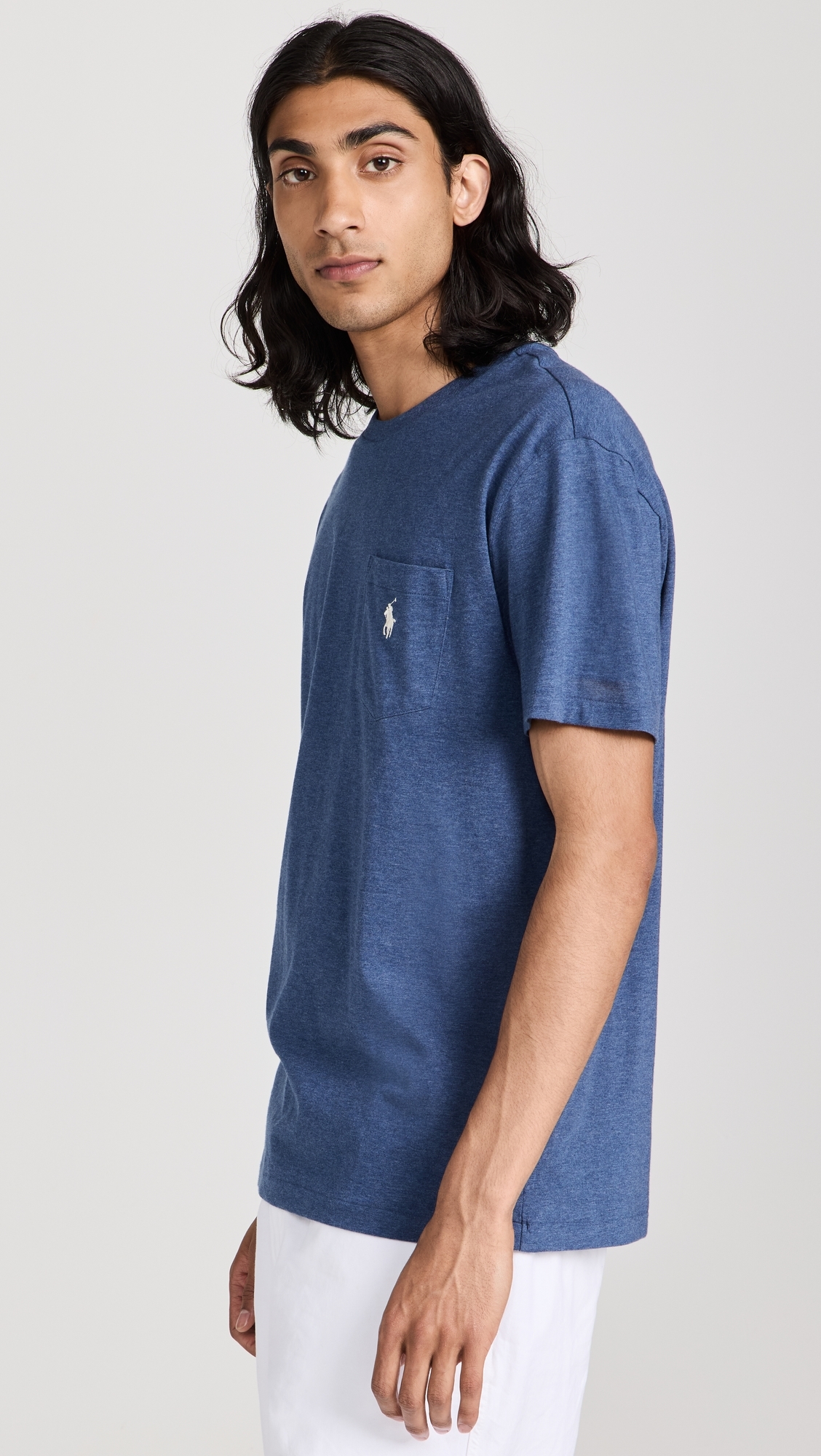 Classic Fit Pocket Tee Derby Blue Heather
