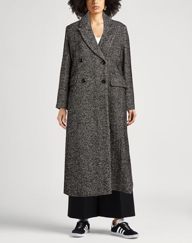 Paltò Woman Coat Black Size 6 Wool, Acrylic, Polyester, Polyamide