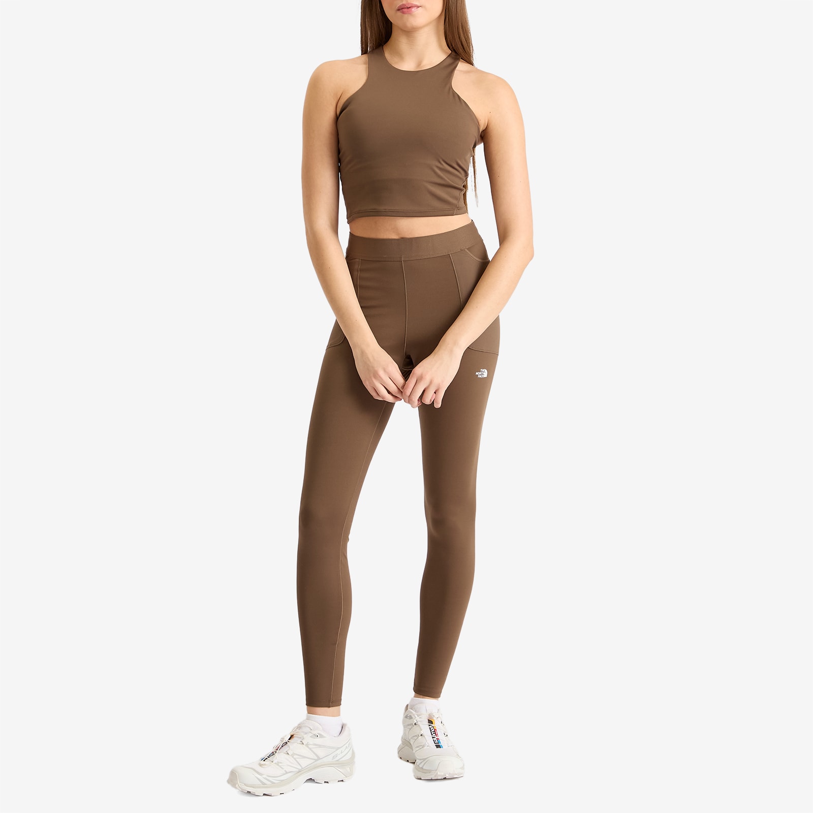 Women's Refina Longline Bra Top in Smokey Brown