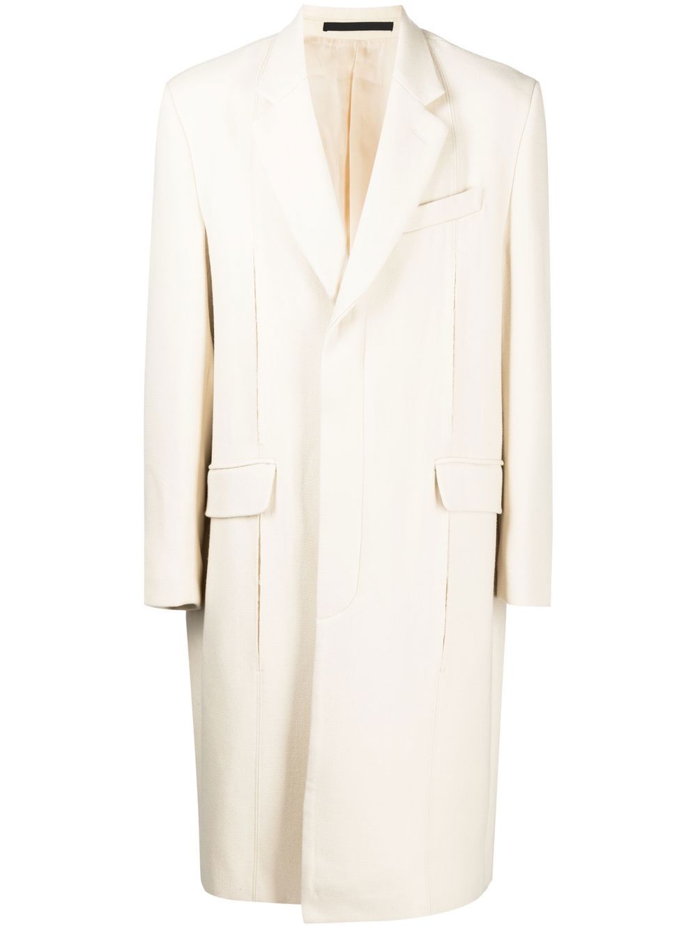 Single-breasted coat - White