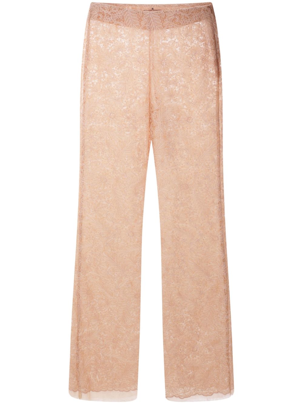 Lace flared trousers - Pink