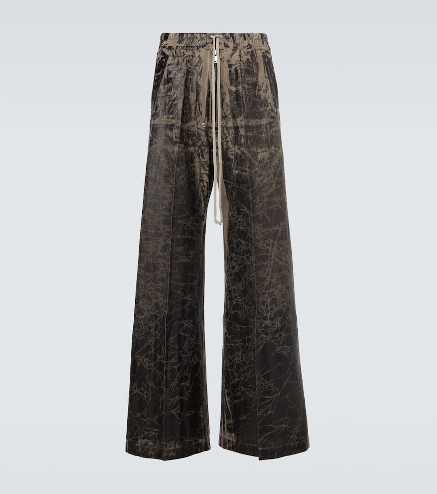 DRKSHDW coated cotton wide-leg pants